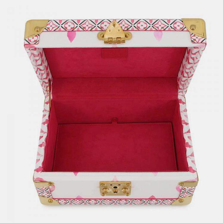 مملوكة مسبقًا Louis Vuitton Coffret Tresor24 White/Pink Monogram Visor Pool