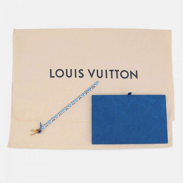 Pre Owned Louis Vuitton Coffret Tresor24 White/Blue Monogram Visor Pool