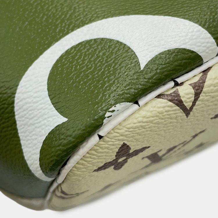 Pre Owned Louis Vuitton Neverfull Khaki/Beige/White Monogram Monogram Giant Size Mm