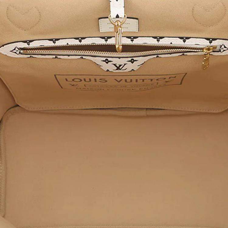 Pre Owned Louis Vuitton Neverfull Khaki/Beige/White Monogram Monogram Giant Size Mm