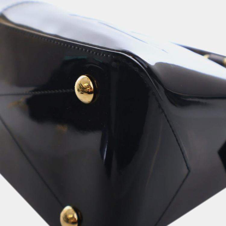 Pre Owned Louis Vuitton Black Vernis Miroir Tote