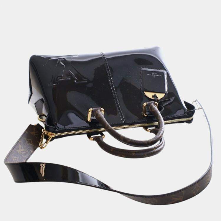 Pre Owned Louis Vuitton Black Vernis Miroir Tote