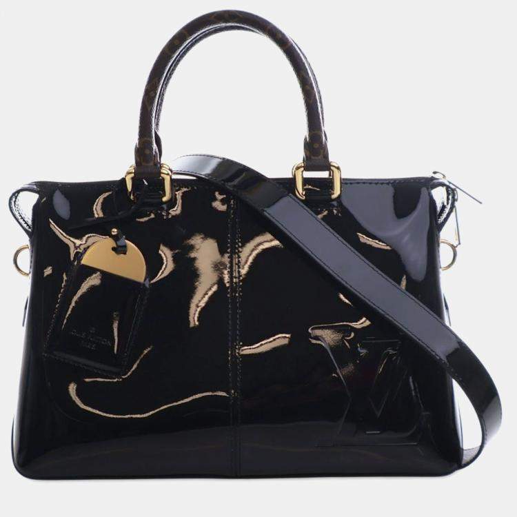 Pre Owned Louis Vuitton Black Vernis Miroir Tote