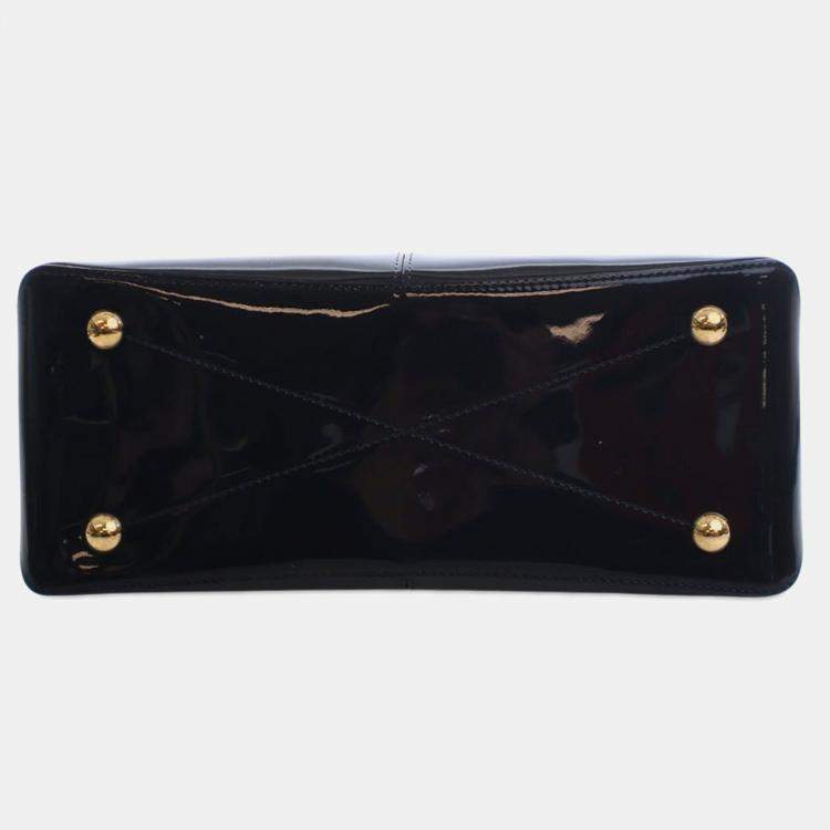 Pre Owned Louis Vuitton Black Vernis Miroir Tote