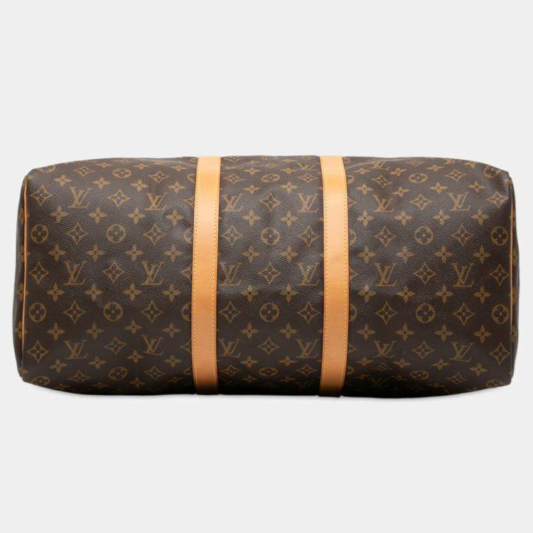 Pre Owned Louis Vuitton Brown Monogram Keepall 50