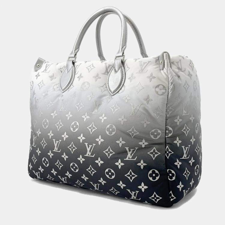 Pre Owned Louis Vuitton Monogram Nylon Tote Bag Ski On-The-Go Mm White