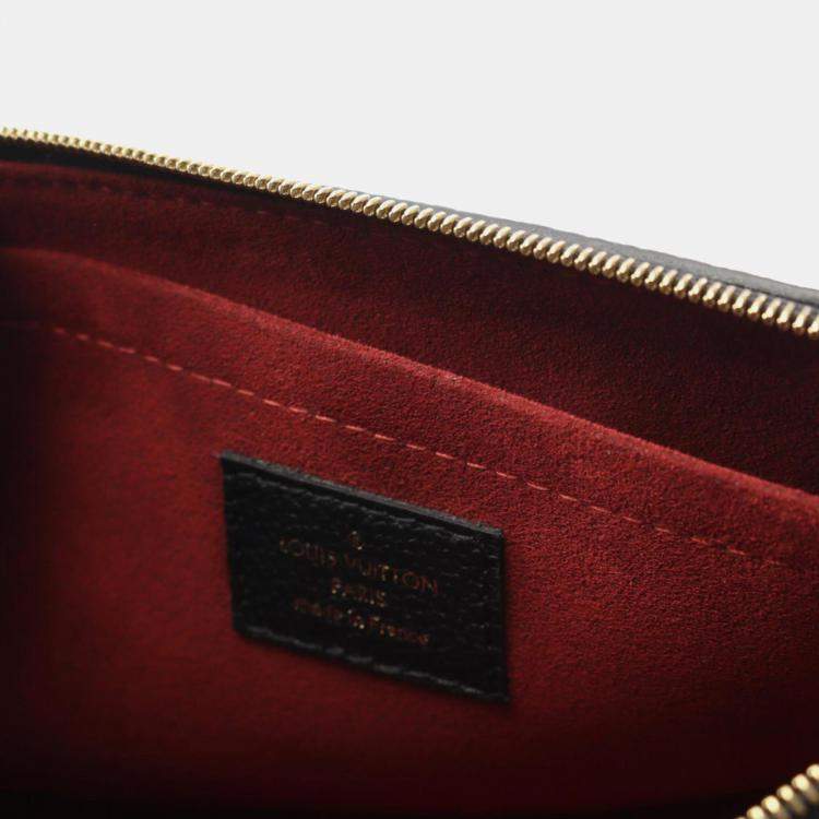 Pre Owned Louis Vuitton Multi Pochette Accessoires Two-Tone Leather Shoulder Bag Black And Beige