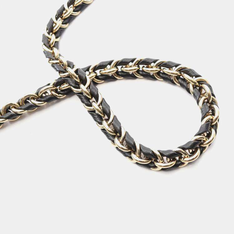 Pre Owned Louis Vuitton Multi Pochette Accessoires Two-Tone Leather Shoulder Bag Black And Beige