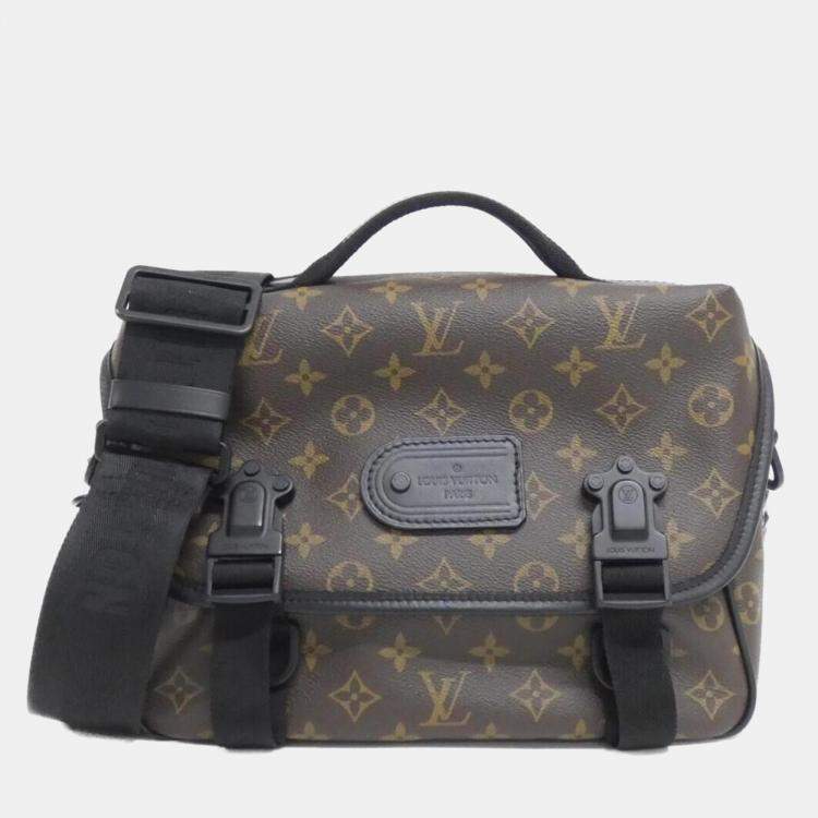 Pre Owned Louis Vuitton Monogram Macassar Lv Trail Messenger Shoulder Bag