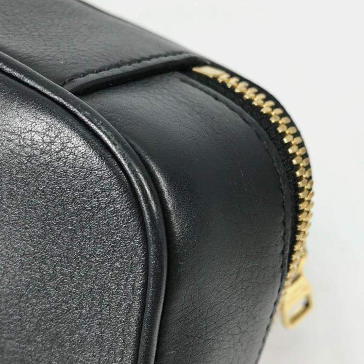 Pre Owned Louis Vuitton Monogram Utility Crossbody Pochette Shoulder Bag In Black Leather