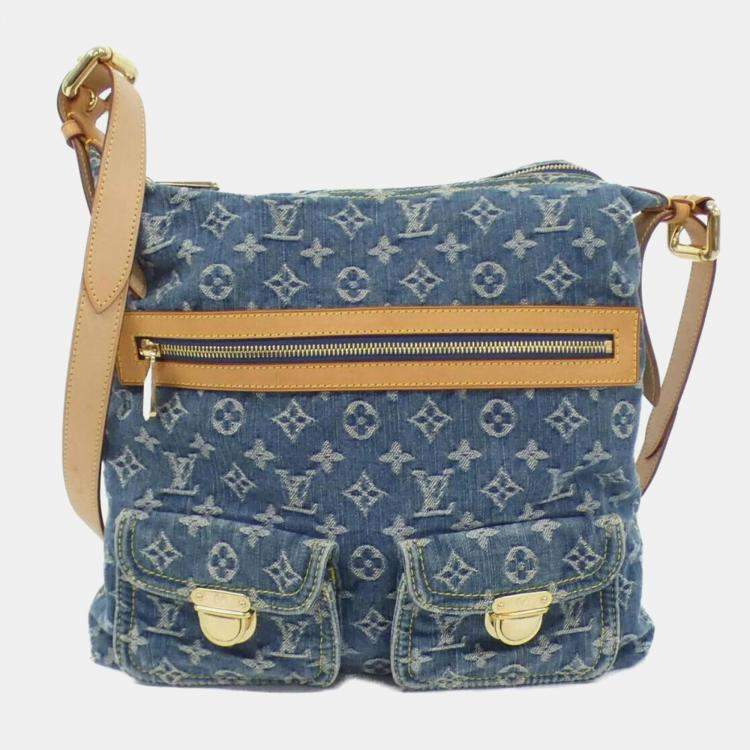 Pre Owned Louis Vuitton Monogram Denim Baggy Gm Shoulder Bag