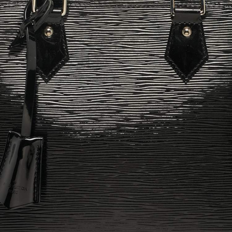 Pre Owned Louis Vuitton Alma PM Black Epi Electric Leather Bag