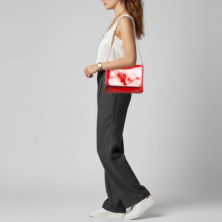 Pre Owned Louis Vuitton Thompson Street Red Monogram Vernis Bag