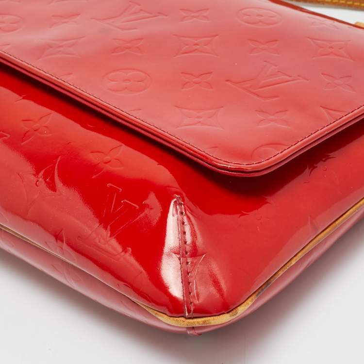 Pre Owned Louis Vuitton Thompson Street Red Monogram Vernis Bag