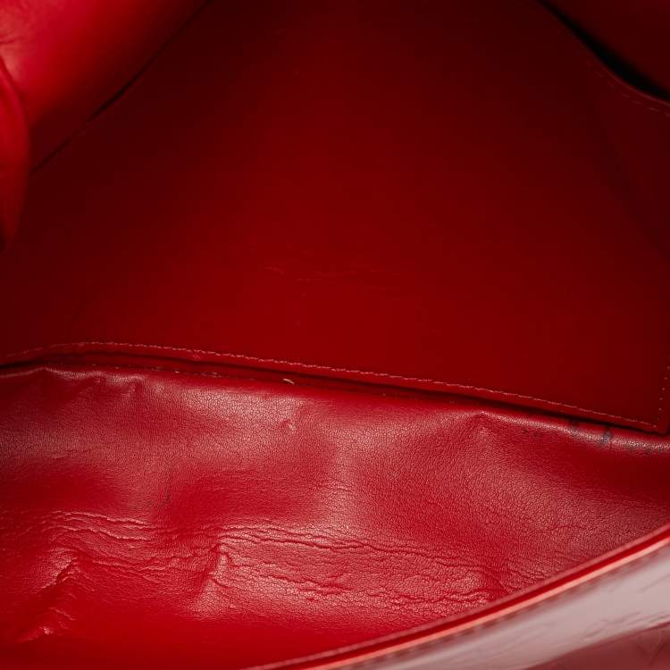 Pre Owned Louis Vuitton Thompson Street Red Monogram Vernis Bag