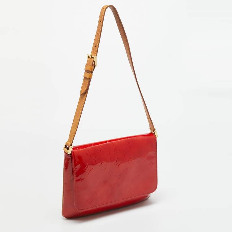 Pre Owned Louis Vuitton Thompson Street Red Monogram Vernis Bag
