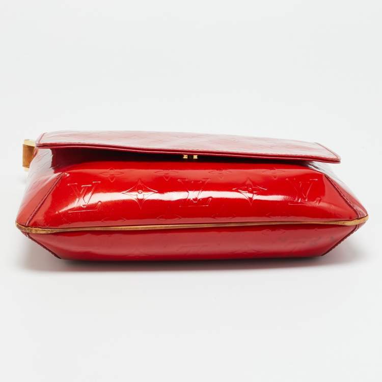 Pre Owned Louis Vuitton Thompson Street Red Monogram Vernis Bag