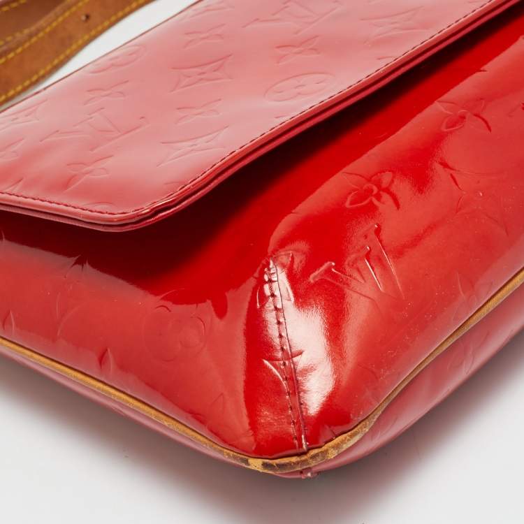 Pre Owned Louis Vuitton Thompson Street Red Monogram Vernis Bag