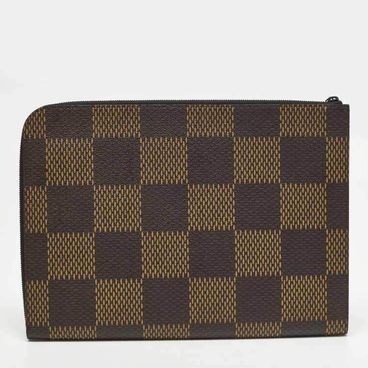 مملوكة مسبقًا Louis Vuitton x Nigo Pochette Jour GM Damier Ebene Giant Canvas Clutch