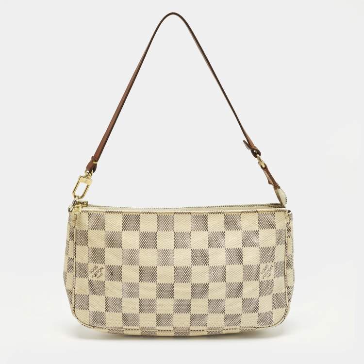 Pre Owned Louis Vuitton Damier Azur Pochette Accessoires Bag
