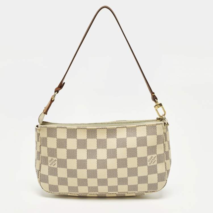 Pre Owned Louis Vuitton Damier Azur Pochette Accessoires Bag
