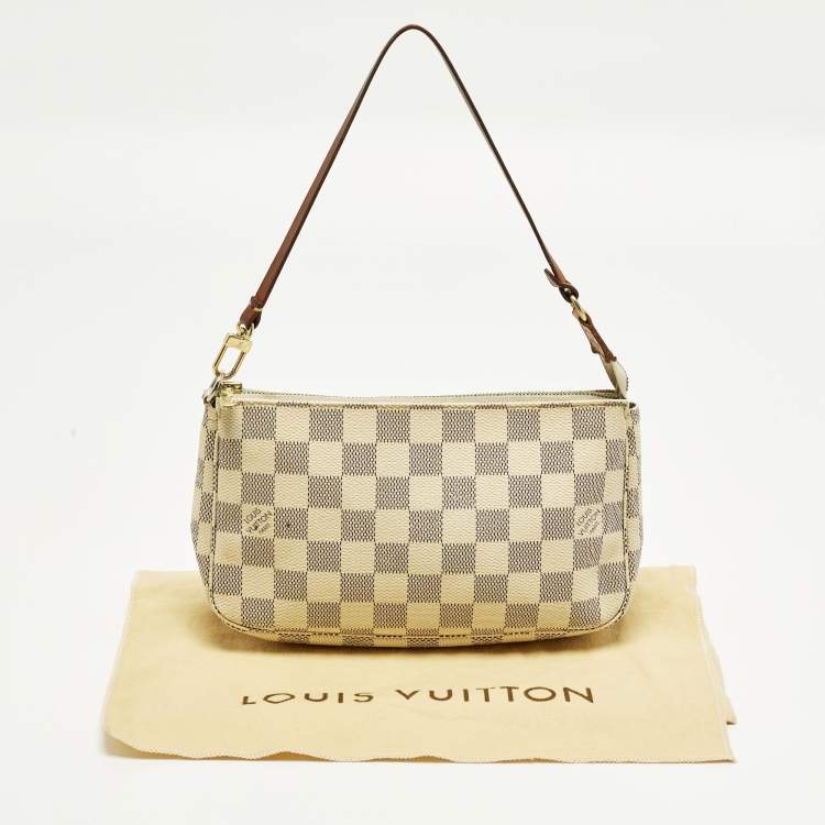 Pre Owned Louis Vuitton Damier Azur Pochette Accessoires Bag