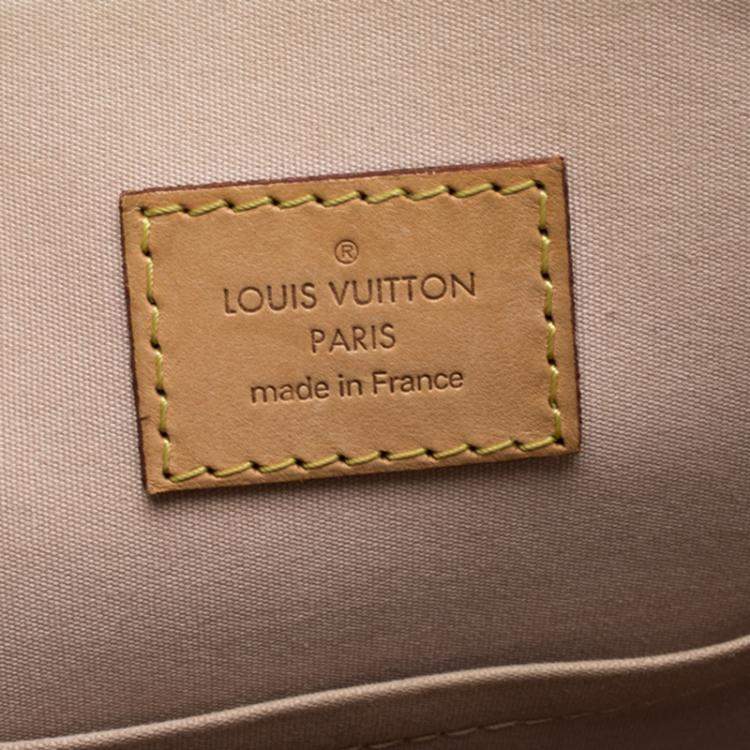 Pre Owned Louis Vuitton Beige Monogram Vernis Alma PM Bag