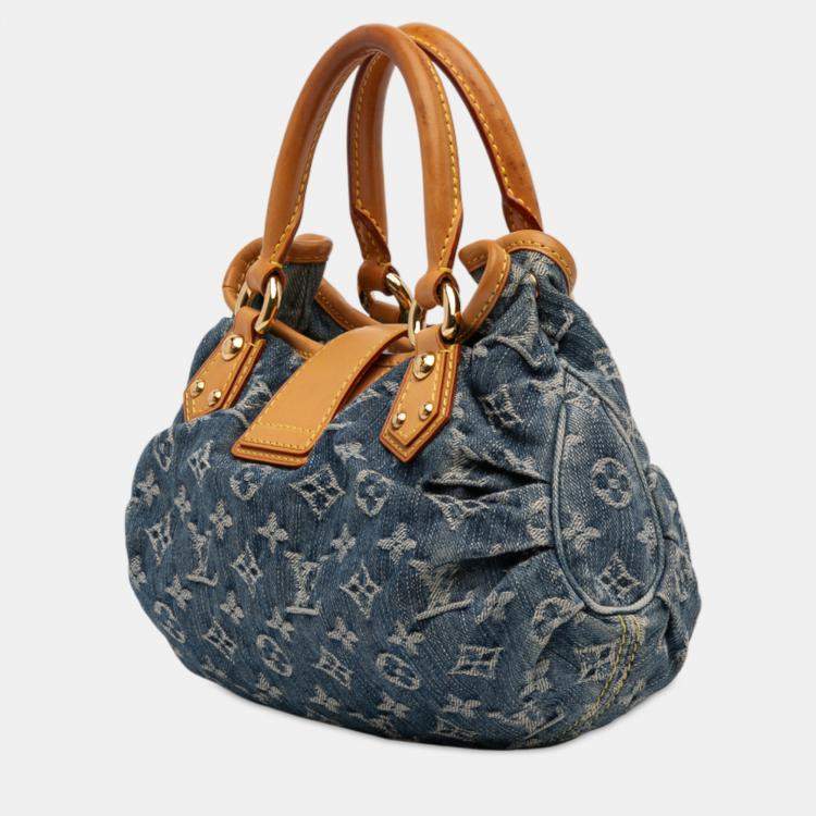 Pre Owned Louis Vuitton Blue Monogram Denim Pleaty