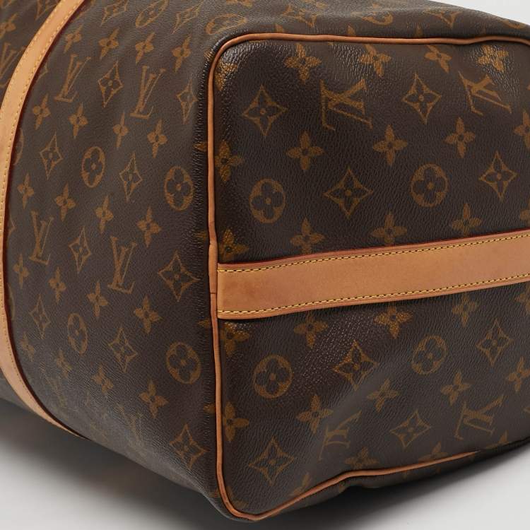 Pre Owned Louis Vuitton Keepall Bandouliere 50 Monogram Canvas Duffel Bag