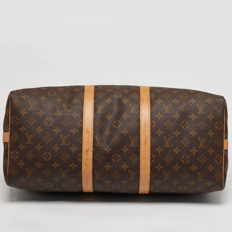 Pre Owned Louis Vuitton Keepall Bandouliere 50 Monogram Canvas Duffel Bag