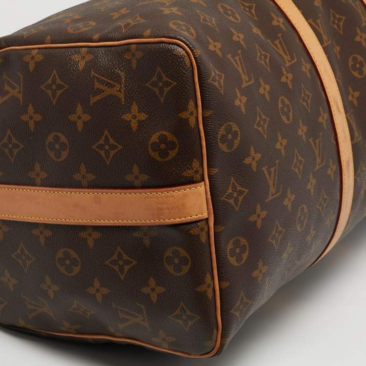 Pre Owned Louis Vuitton Keepall Bandouliere 50 Monogram Canvas Duffel Bag