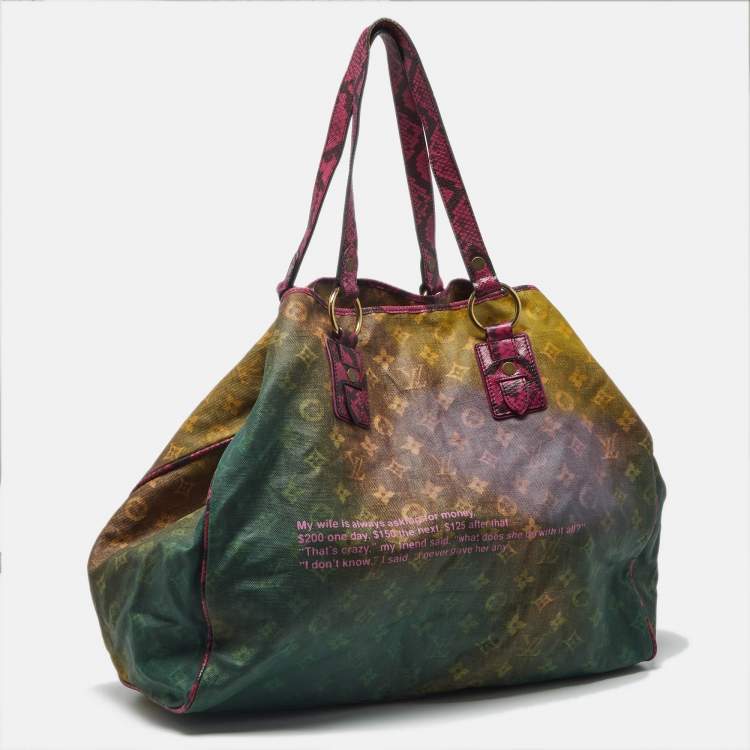 مملوكة مسبقًا Louis Vuitton Limited Edition Richard Prince Heartbreak Jokes Multicolor Monogram Canvas Bag
