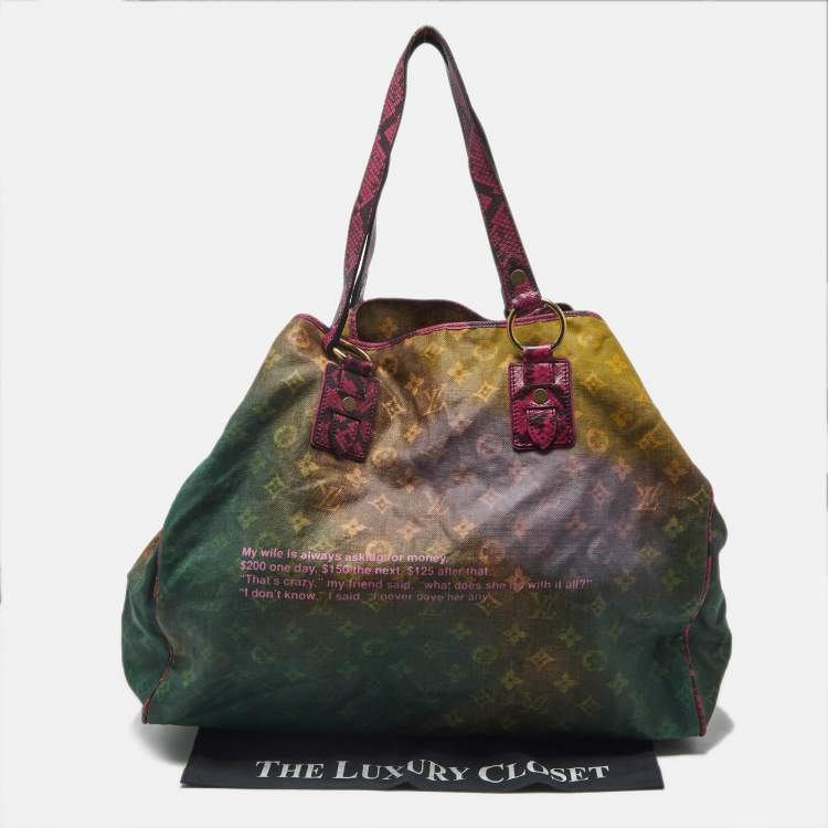 مملوكة مسبقًا Louis Vuitton Limited Edition Richard Prince Heartbreak Jokes Multicolor Monogram Canvas Bag