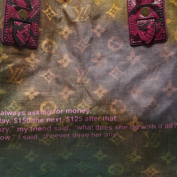 مملوكة مسبقًا Louis Vuitton Limited Edition Richard Prince Heartbreak Jokes Multicolor Monogram Canvas Bag