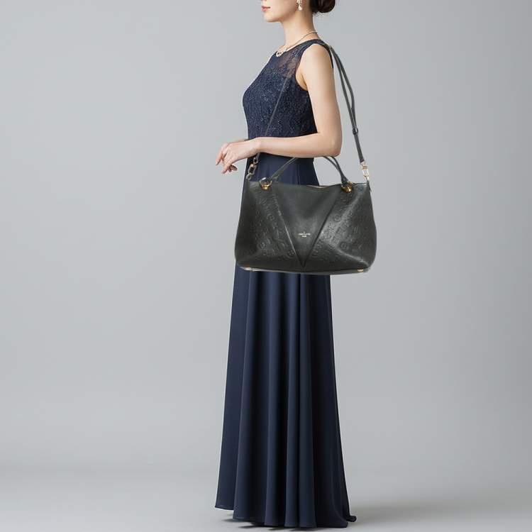 Pre Owned Louis Vuitton V MM Black Monogram Empreinte Leather Tote