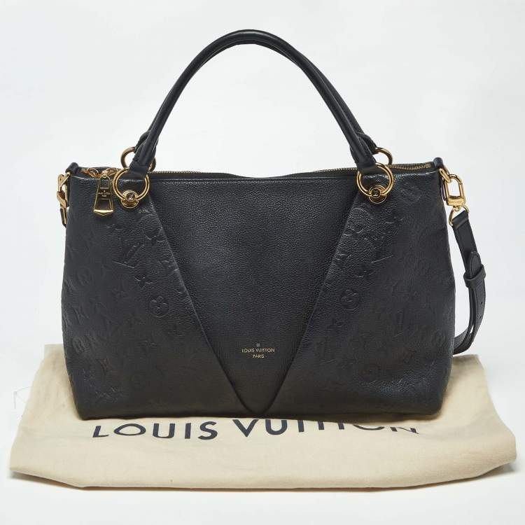 Pre Owned Louis Vuitton V MM Black Monogram Empreinte Leather Tote