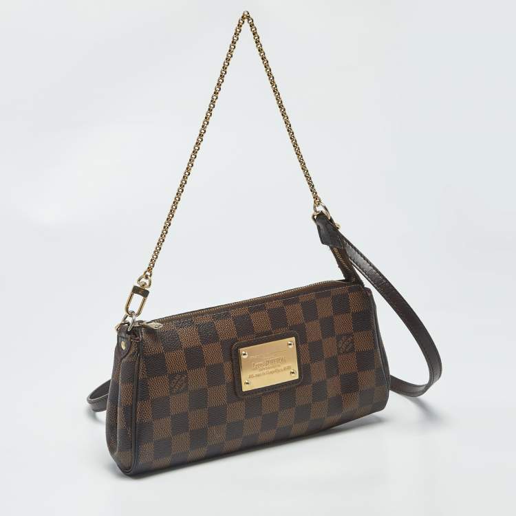 مملوكة مسبقًا Louis Vuitton Eva Damier Ebene Canvas Pochette