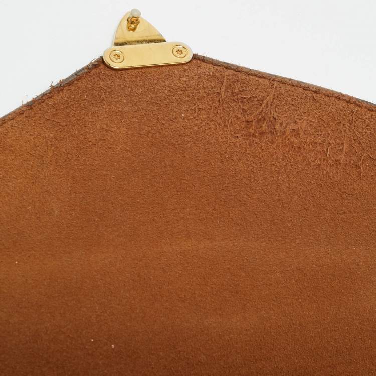 Pre Owned Louis Vuitton Pallas Havane Monogram Canvas and Leather Chain Bag