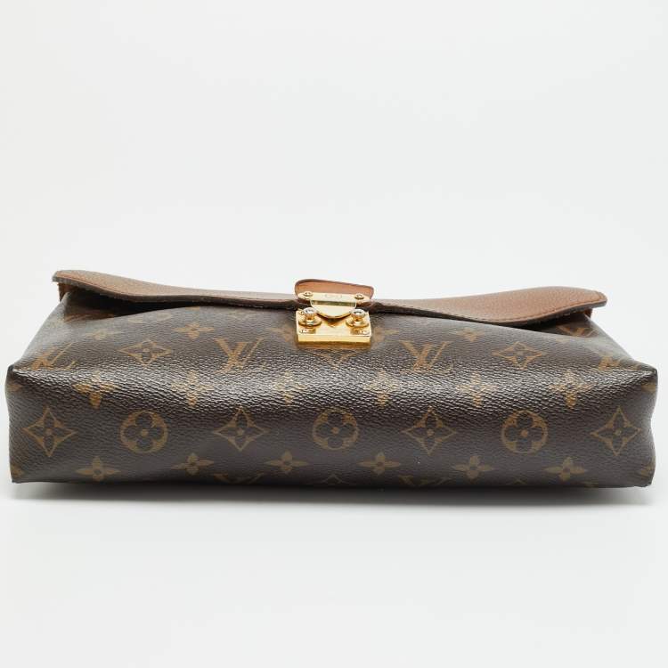 Pre Owned Louis Vuitton Pallas Havane Monogram Canvas and Leather Chain Bag