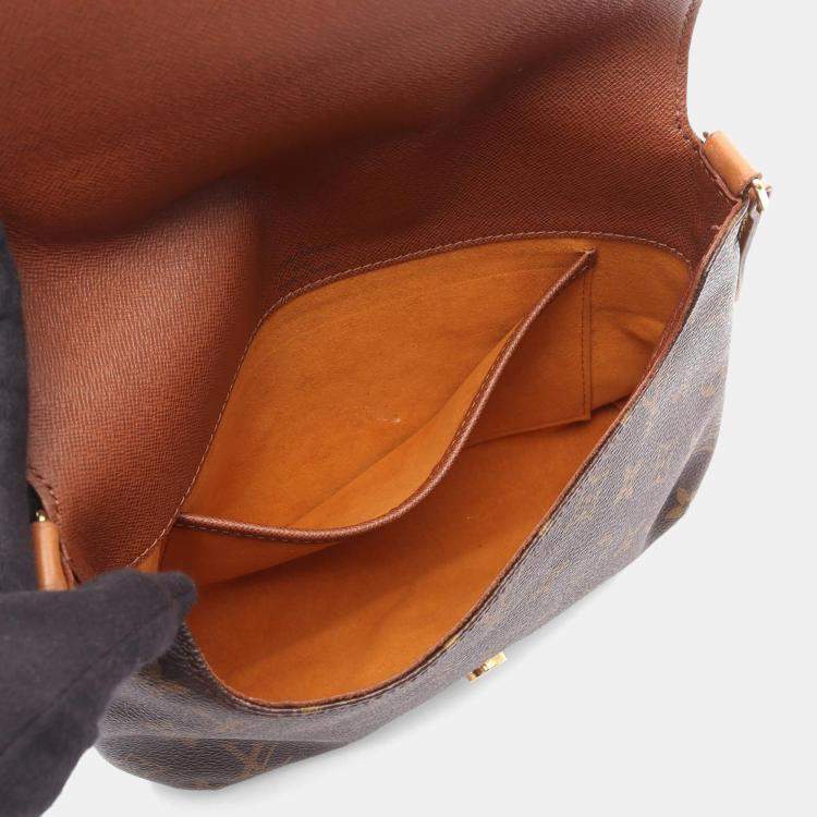 Pre Owned Louis Vuitton Musette Tango Brown Canvas Shoulder Bag