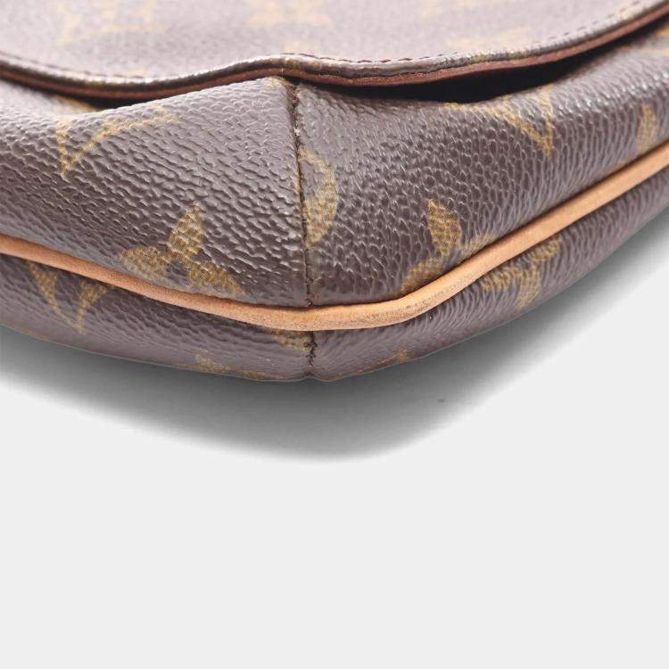 Pre Owned Louis Vuitton Musette Tango Brown Canvas Shoulder Bag