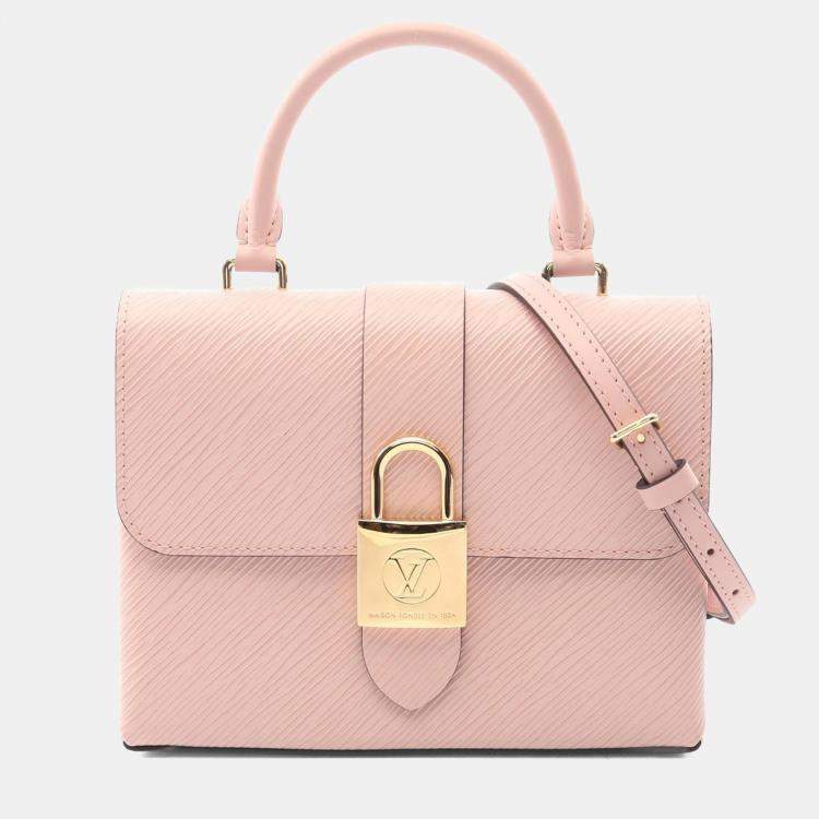 Pre Owned Louis Vuitton Locky BB Rose Ballerine Epi Leather Top Handle Bag