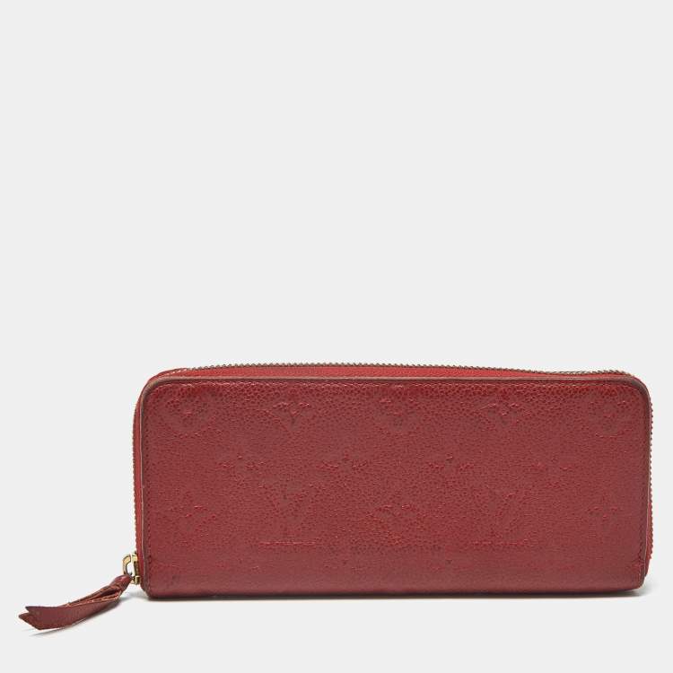 مملوكة مسبقًا Louis Vuitton Clemence Cherry Monogram Empreinte Leather Zip Around Wallet