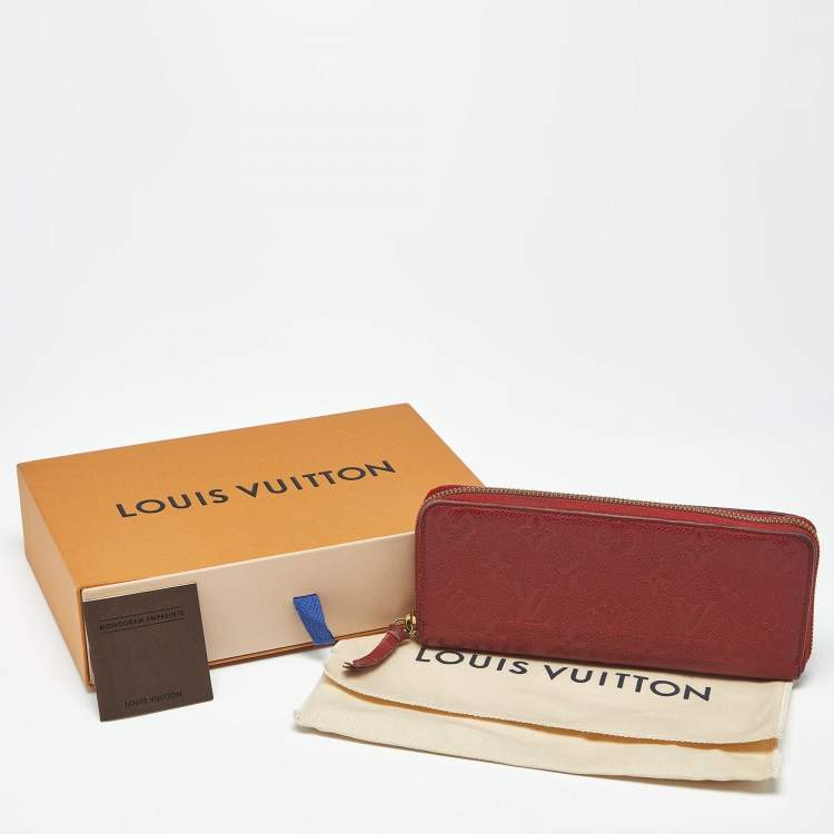 مملوكة مسبقًا Louis Vuitton Clemence Cherry Monogram Empreinte Leather Zip Around Wallet