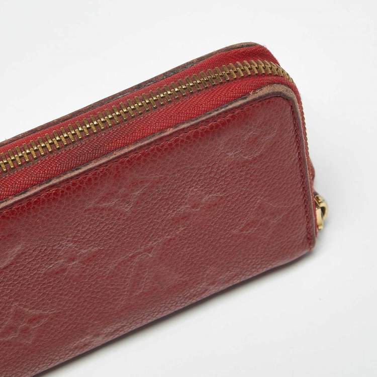 مملوكة مسبقًا Louis Vuitton Clemence Cherry Monogram Empreinte Leather Zip Around Wallet