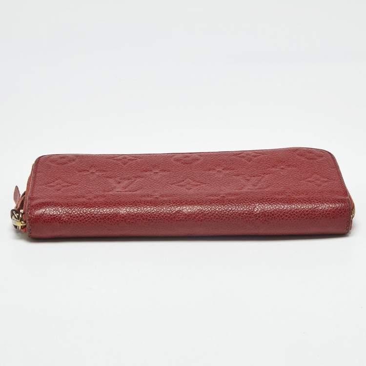 مملوكة مسبقًا Louis Vuitton Clemence Cherry Monogram Empreinte Leather Zip Around Wallet