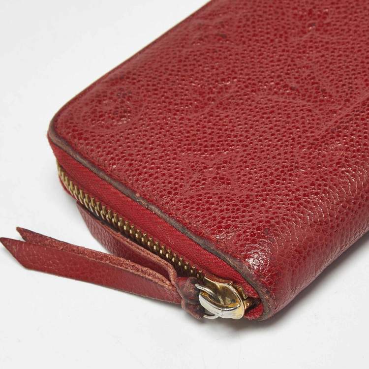 مملوكة مسبقًا Louis Vuitton Clemence Cherry Monogram Empreinte Leather Zip Around Wallet
