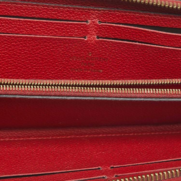 مملوكة مسبقًا Louis Vuitton Clemence Cherry Monogram Empreinte Leather Zip Around Wallet