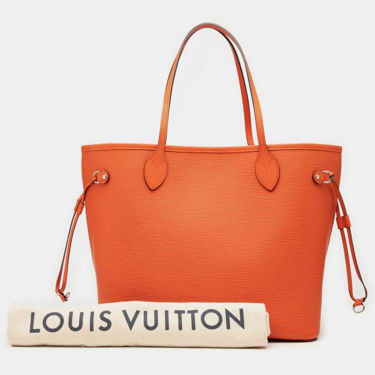Pre Owned Louis Vuitton Orange Epi Neverfull MM
