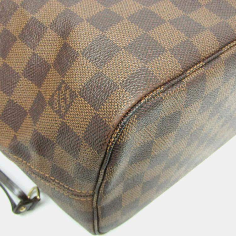 مملوكة مسبقًا Louis Vuitton Damier Neverfull MM Tote Bag Brown Ebene